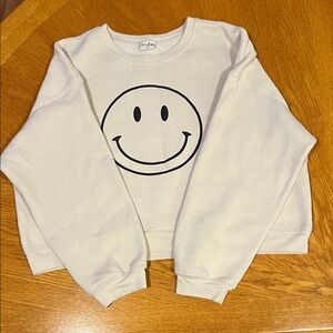 White Smiley Face Sweatshirt